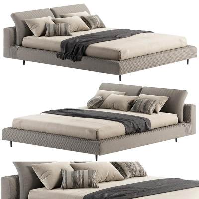 BONALDO现代布艺双人床-3